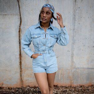 Denim Romper